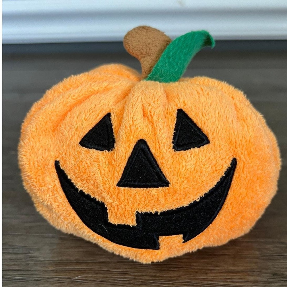 Vintage 2004 Ty Pluffies Jack-O-Lantern Pumpkin Halloween TyLux Plush Toy